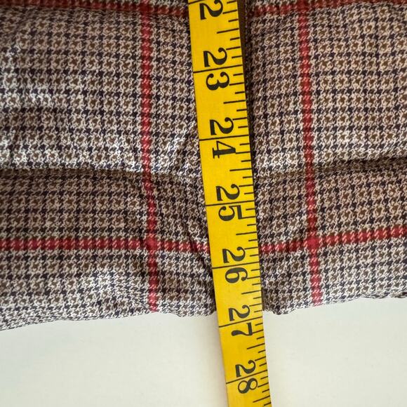 EDDIE BAUER Vest Jacket XL Goose Down Plaid Full Zip Mock Collar Quilted Puffer - Picture 14 of 14